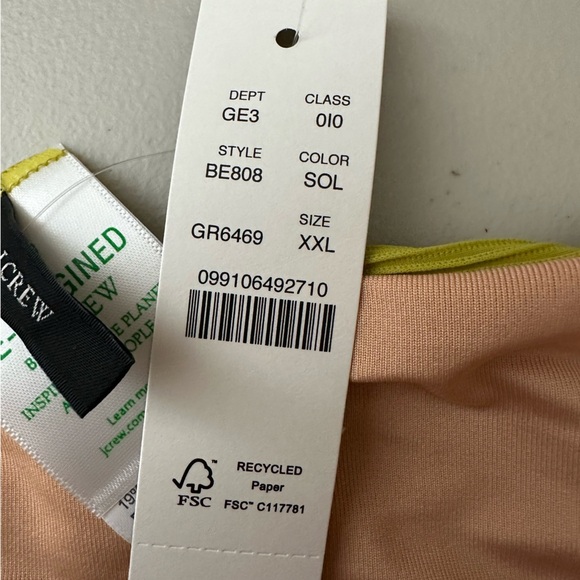 J.Crew Ribbed High-Rise Cheeky Bikini Bottom Swim Chartreuse Green Size XXL - Picture 2 of 6